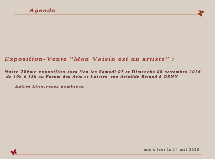 Agenda de l'association Osny Ouest